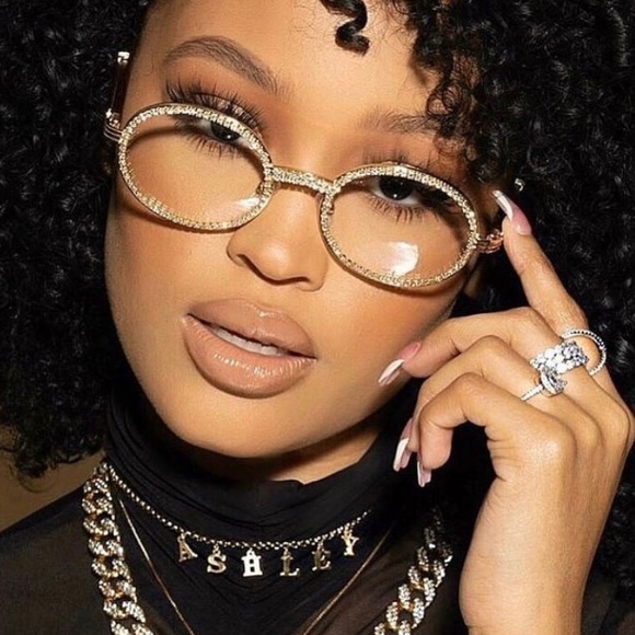 Accessories - Unisex Diamond retro silver frames